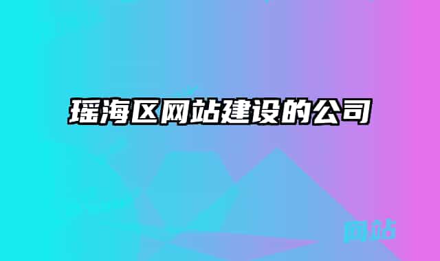 瑶海区网站建设的公司