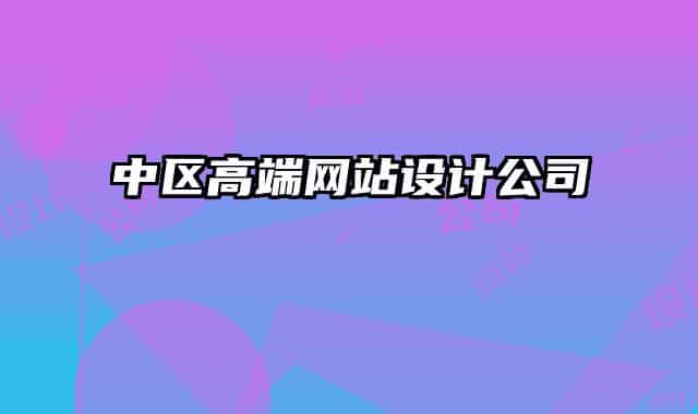 中区高端网站设计公司