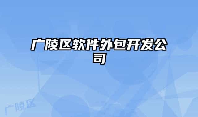 广陵区软件外包开发公司