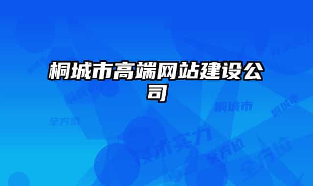桐城市高端网站建设公司