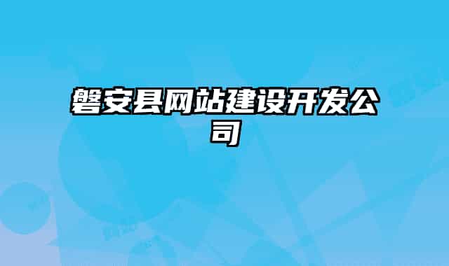 磐安县网站建设开发公司