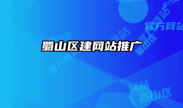 蜀山区建网站推广