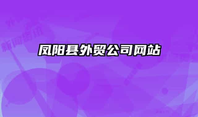 凤阳县外贸公司网站