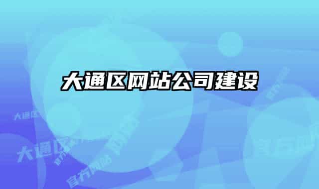 大通区网站公司建设