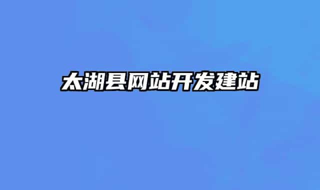 太湖县网站开发建站