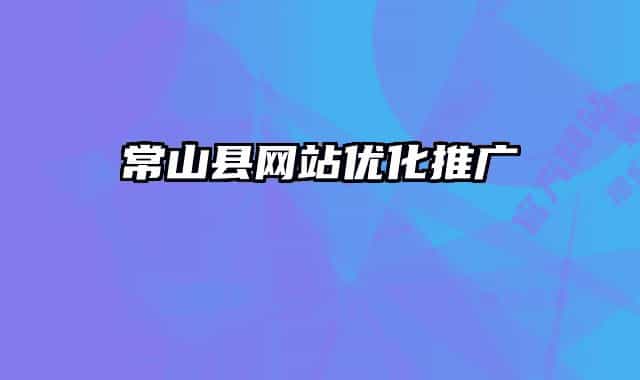 常山县网站优化推广