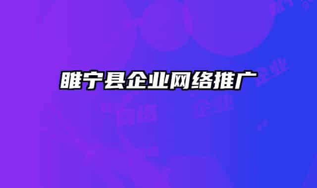 睢宁县企业网络推广