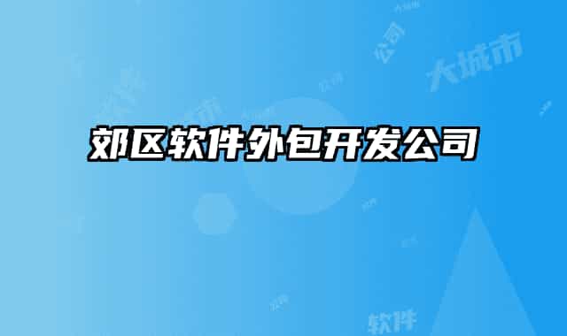 郊区软件外包开发公司