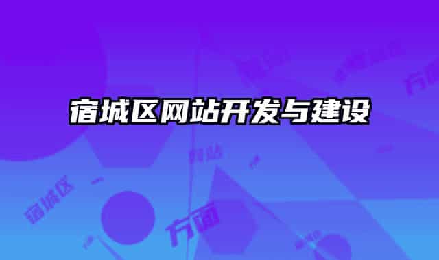 宿城区网站开发与建设