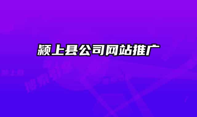 颍上县公司网站推广
