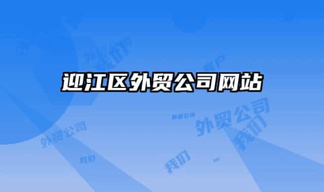 迎江区外贸公司网站