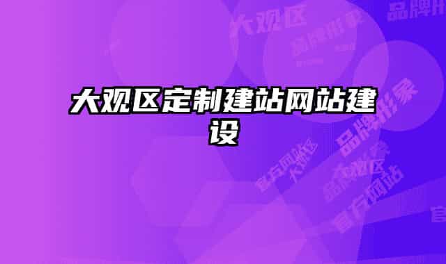 大观区定制建站网站建设