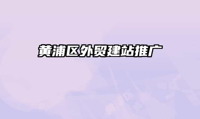 黄浦区外贸建站推广