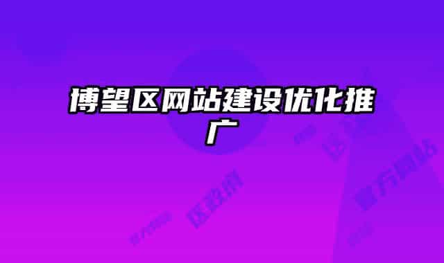 博望区网站建设优化推广