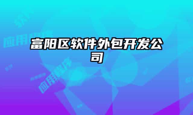 富阳区软件外包开发公司