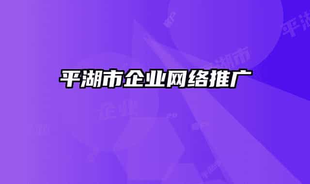 平湖市企业网络推广