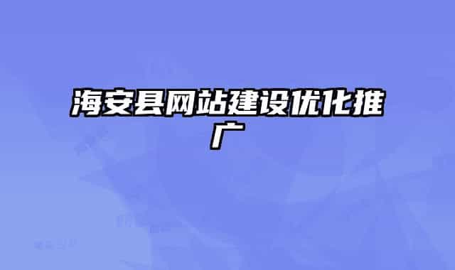 海安县网站建设优化推广