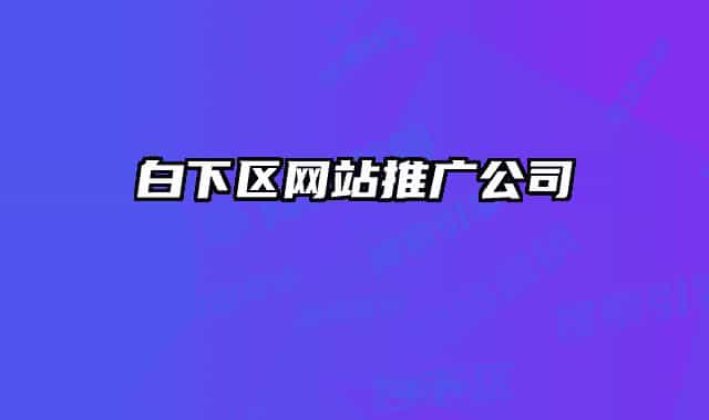 白下区网站推广公司