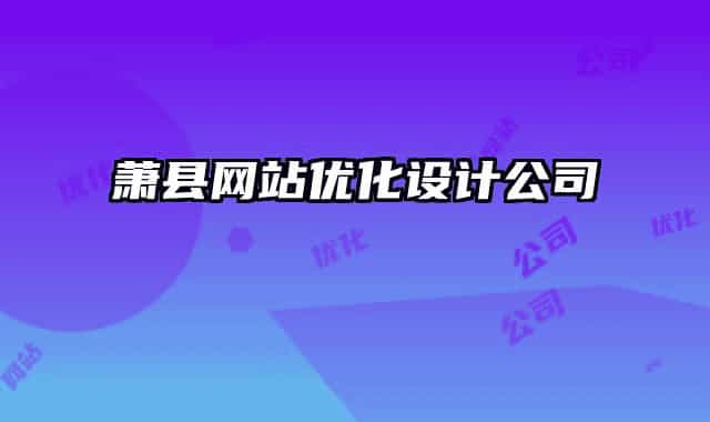 萧县网站优化设计公司