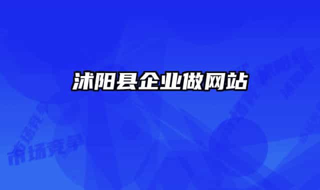 沭阳县企业做网站
