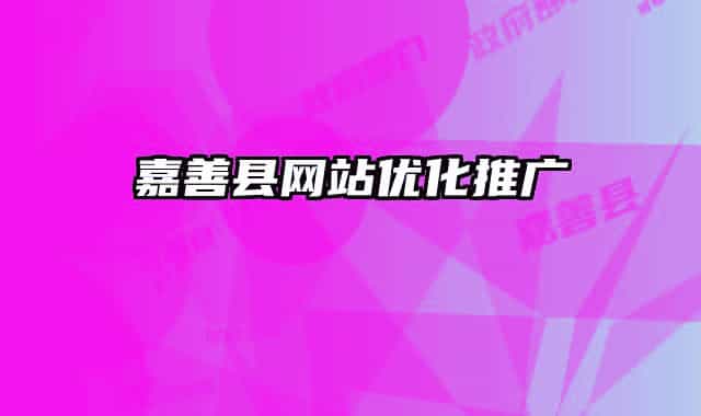 嘉善县网站优化推广