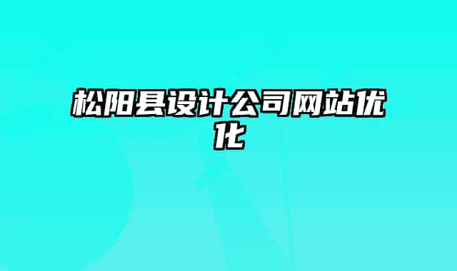松阳县设计公司网站优化