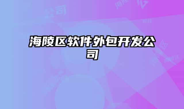 海陵区软件外包开发公司