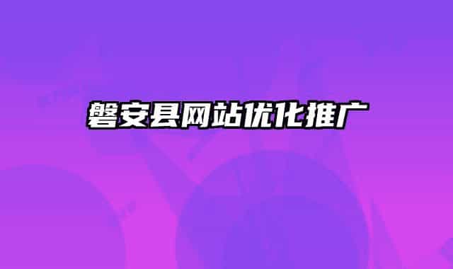 磐安县网站优化推广