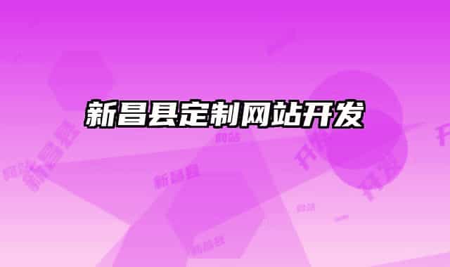 新昌县定制网站开发