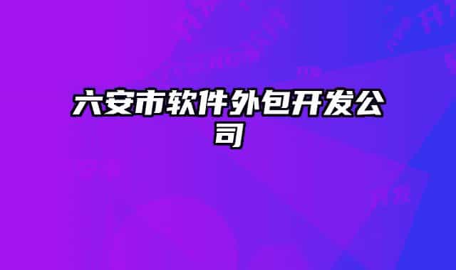六安市软件外包开发公司