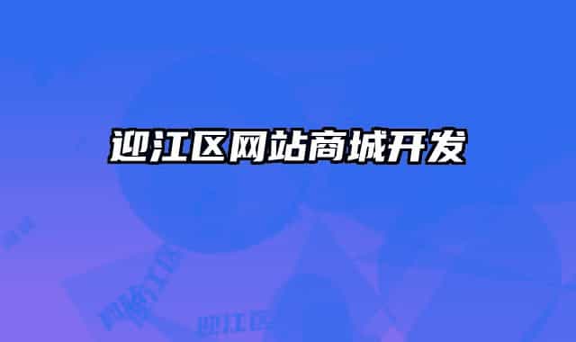 迎江区网站商城开发