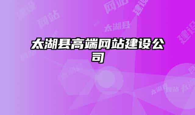 太湖县高端网站建设公司