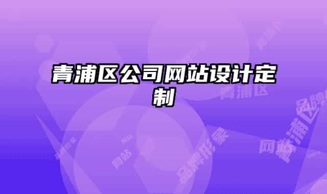青浦区公司网站设计定制