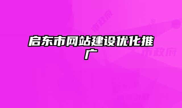 启东市网站建设优化推广
