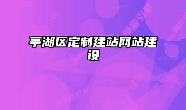 亭湖区定制建站网站建设