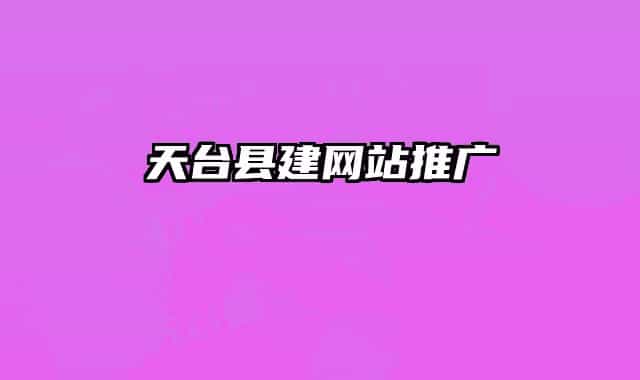 天台县建网站推广