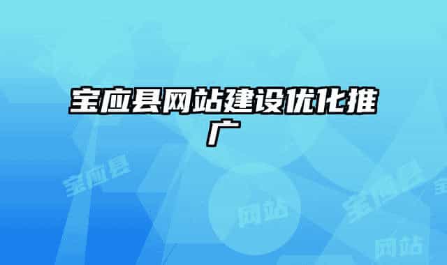 宝应县网站建设优化推广