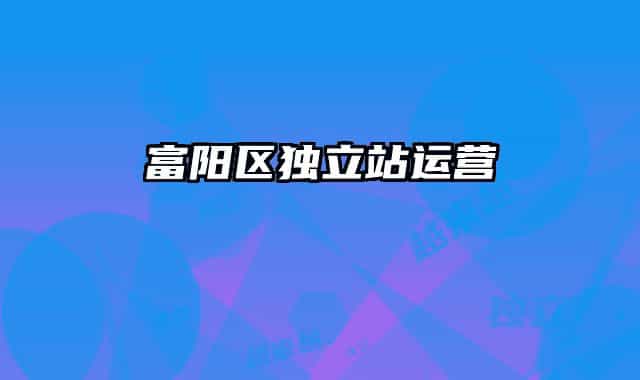 富阳区独立站运营