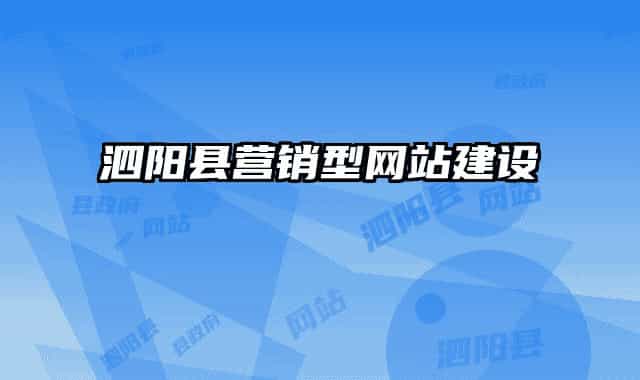 泗阳县营销型网站建设