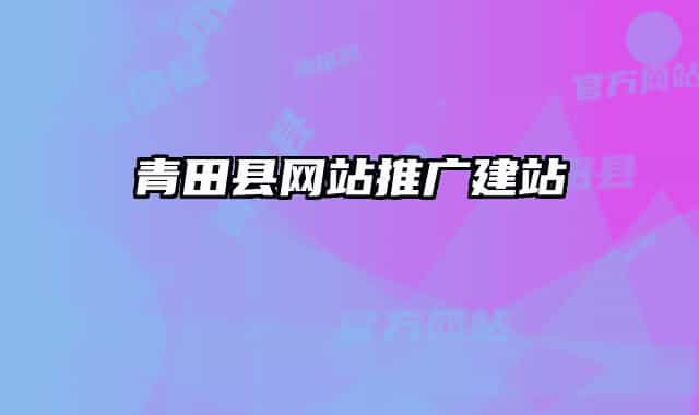 青田县网站推广建站