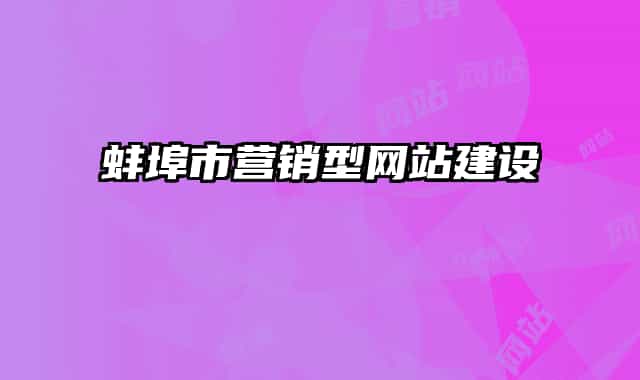 蚌埠市营销型网站建设