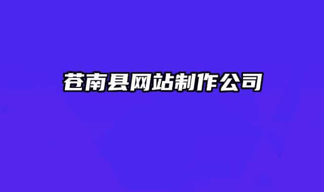 苍南县网站制作公司