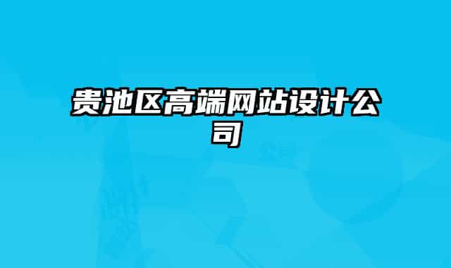 贵池区高端网站设计公司