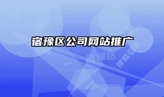 宿豫区公司网站推广