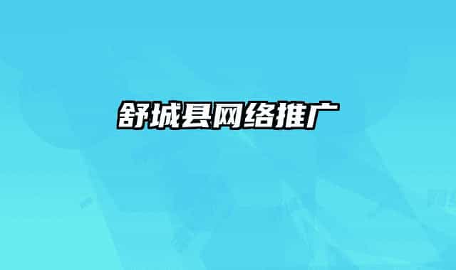 舒城县网络推广