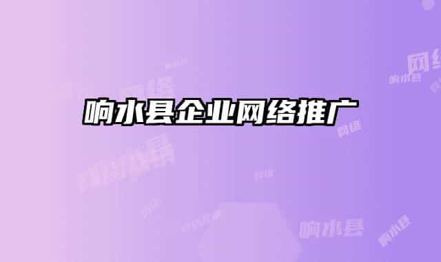 响水县企业网络推广