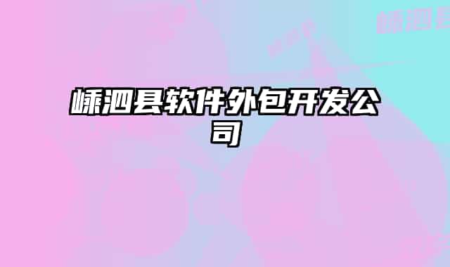 嵊泗县软件外包开发公司