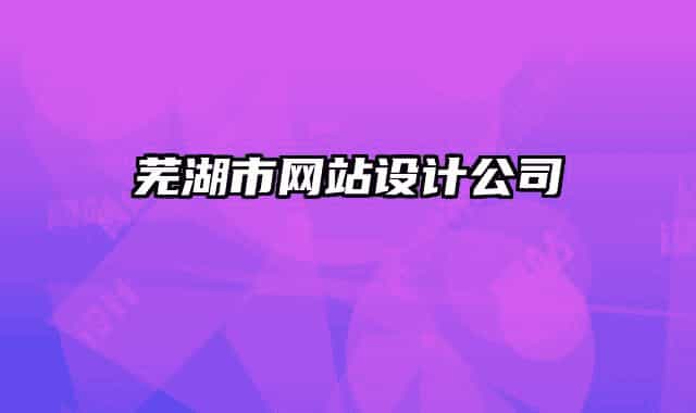 芜湖市网站设计公司