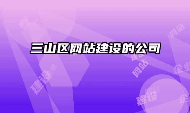三山区网站建设的公司