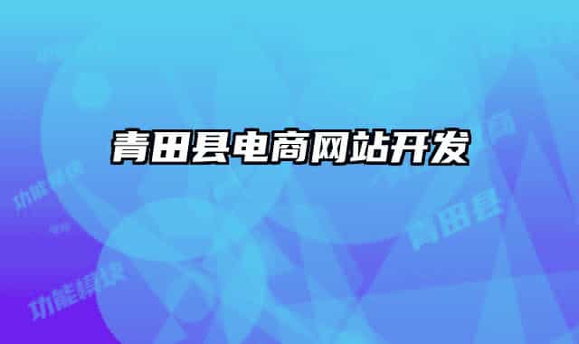 青田县电商网站开发